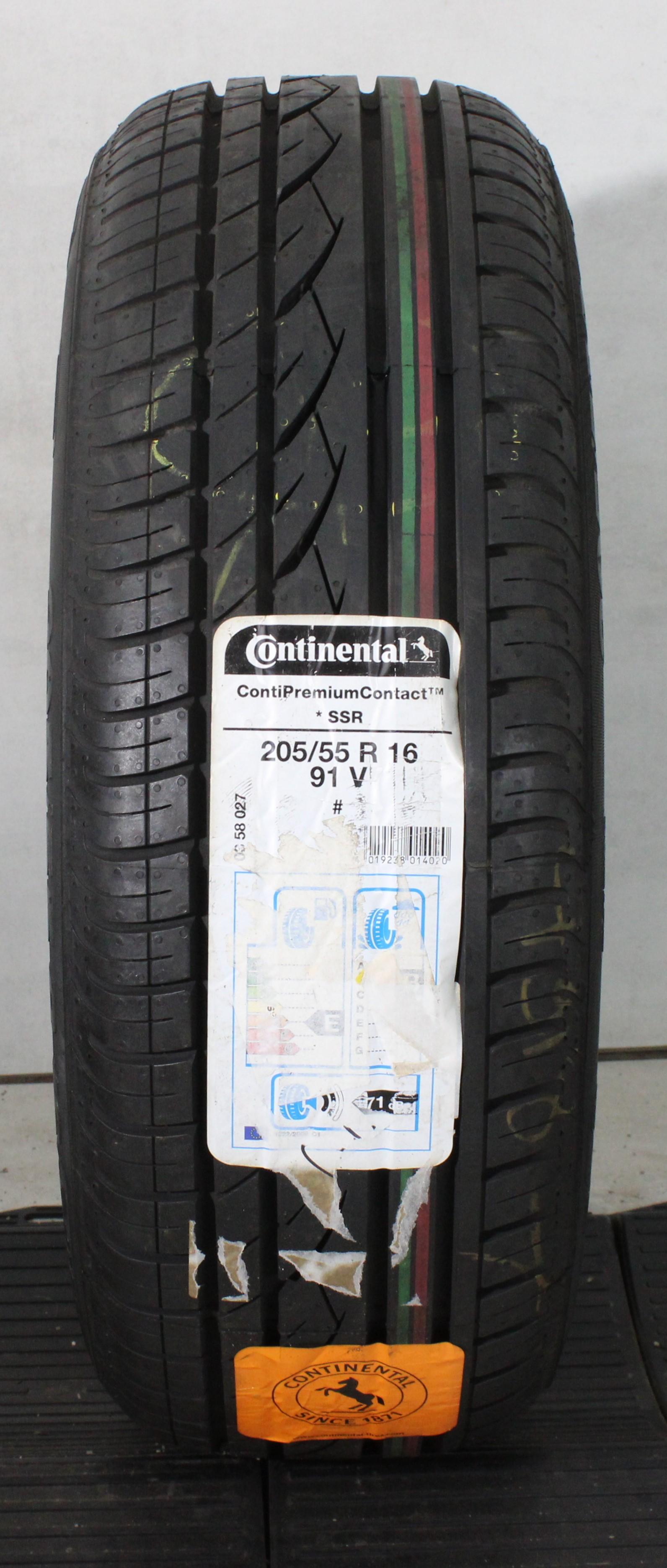 1 x 205/55R16 91V Sommerreifen Continental Premium Contact ssr* Runflat NEU 2018